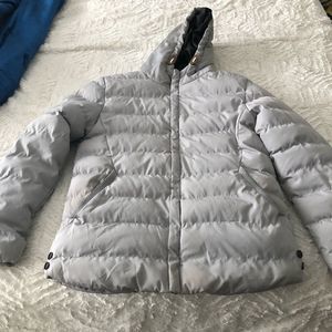 COLDBREAK Solid Zip Up Down Coat, size medium